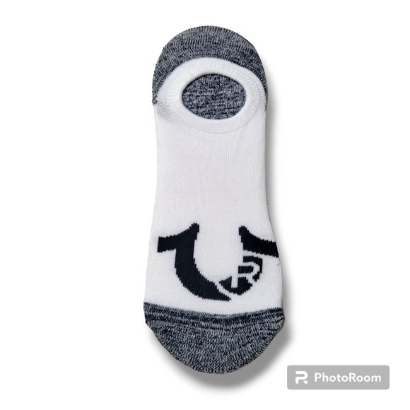 TRUE RELIGION 6 Pack No Show Sock Liners heather Grey Scale Black White … - Picture 7 of 11